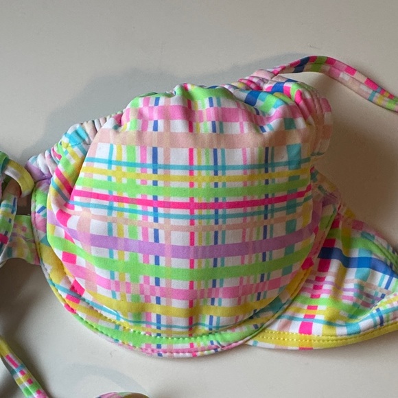 Colorful Plaid Bikini Set - Picture 3 of 4